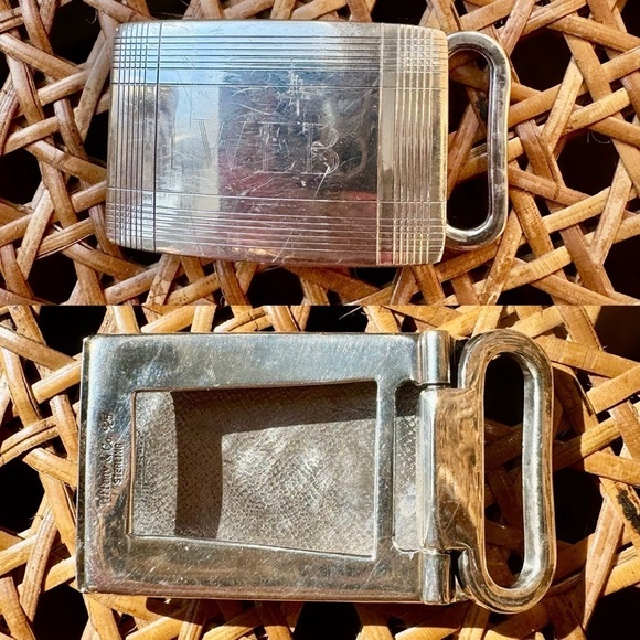 Solid Sterling Silver Tiffany & Co Vintage Belt Buckle and Belt